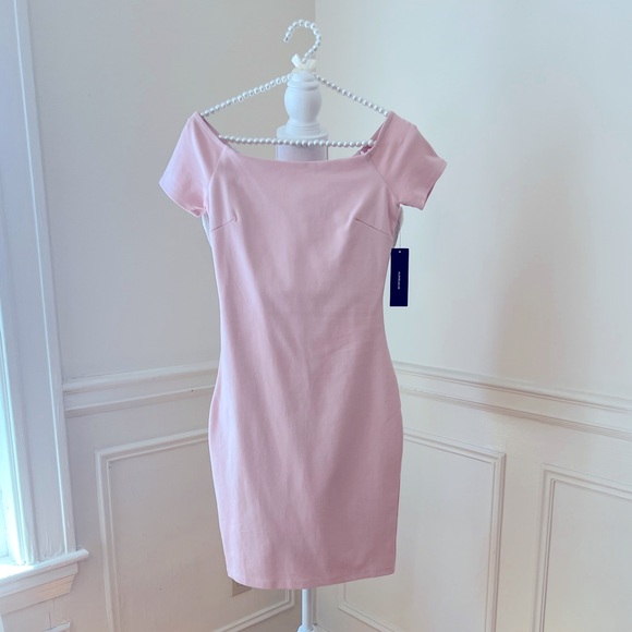 Lulu’s Blush Midi Off The Shoulder Dress - Picture 1 of 5